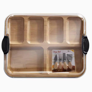 <span class=keywords><strong>Planche</strong></span> à découper en bois massif pour la cuisine, plateau à <span class=keywords><strong>fromage</strong></span>, plateau à en-cas, couvercle transparent, vente chaude, stock disponible - Product Image 2