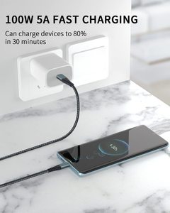 Tập trung phổ nylon <span class=keywords><strong>b</strong></span>ện PD 5A 100W sạc nhanh Loại C để Loại C Cáp - Product Image 6