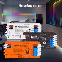 Contrôleur WLED ESP32 pour bande LED adressable avec 4 sorties, fusible 15A, relais, détection de son dynamique et circuit intégré de décalage de niveau pour Ws2811 Ws2815