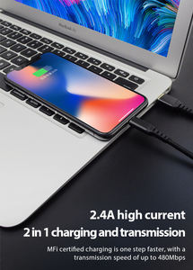 MFi certificado Nylon trenzado <span class=keywords><strong>de</strong></span> carga rápida USB a L Cable <span class=keywords><strong>de</strong></span> cargador <span class=keywords><strong>para</strong></span> Apple IPhone13 12 <span class=keywords><strong>11</strong></span> X Xs Pro, Pro Max, Plus, IPad, - Product Image 5