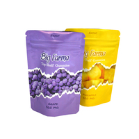 ASUWANT Herbruikbare Staande Plastic Verpakking 2 OZ Wit Zwart Ritszakje Geurdicht Mylar Zakje