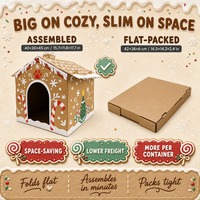 Casa Rascador para Gatos con Diseño Personalizado, Fácil de Montar, de Cartón Corrugado, Cama para Gatos de Interior, Suministro al por Mayor