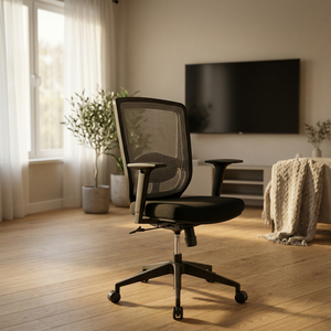 Modern Ergonomic High <b>Back</b> Mesh Office <b>Chair</b> with Adjustable Armrests and Swivel Base for Home Office Use - Product Image 3