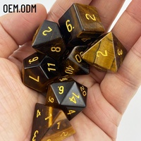 Grosir set permainan dadu Dnd batu dadu kustom Dnd