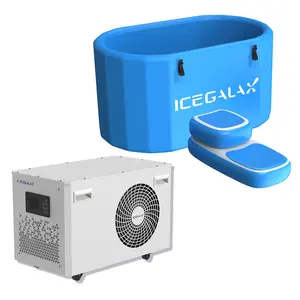 ICEGALAX bak mandi Spa dingin, 2024 untuk dewasa atlet pemulihan kebugaran es mandi pendingin air dengan pendingin air ozon berputar ulang