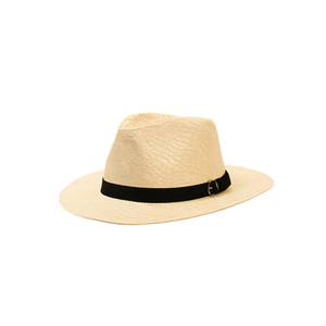 Cappello di paglia da 7 cm in twill con cintura, taglia 57-58-59 cm, per uomo e donna, per uso esterno - Product Image 1