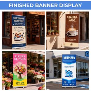 Custom Aluminum Frame Pop Up Display Sign Roll Up Retractable Standing Banner with <b>Stand</b> for Events Promotion Advertising - Product Image 4