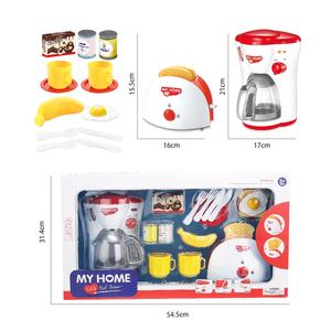 Appareils ménagers ensemble de <span class=keywords><strong>petit</strong></span> déjeuner électronique grille-pain et machine à café enfants Simulation semblant jouer ensemble de jouets pour la maison jeu de rôle - Product Image 6
