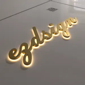 Ezd en çok satan LED aydınlatmalı harfler alışveriş merkezi binası için 3D ışıklı kanal harfler işaretler
