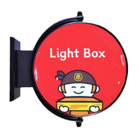 Boîte lumineuse publicitaire personnalisée pour café, panneaux lumineux LED extérieurs, boîte lumineuse en acrylique double face