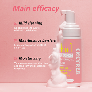 4 in 1 acido salicilico organico acido ialuronico Ceramide Nicotinamide Mousse detergente Anti-Acne sollievo schiarente Anti-invecchiamento - Product Image 4