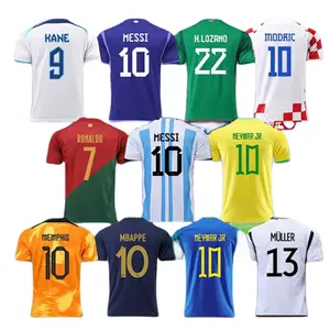 Camisa de futebol de sublimação uniforme de time de futebol da Tailândia para futebol de secagem rápida