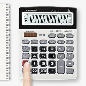 Elektrische Calculator Ctifree Bureautafels Calculator CT-9614G Goedkope Aangepaste Logo Calculator Voor Kantoorzaken