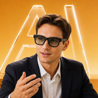 Lunettes Intelligentes de Traduction IA 100 Langues Assistant Vocal Appel HD Musique Navigation Microphone ENC Lunettes AR