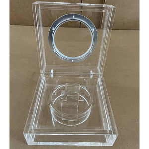 Boîte à montre en acrylique transparente en gros pour usine, avec logo personnalisé, emballage de luxe pour montre, ensemble complet avec manuel d'instructions - Product Image 4