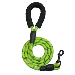 Vente en gros de laisses multifonctionnelles tendance pour chien, ajustables et imperméables, en nylon, réfléchissantes, longues laisses pour chien de course