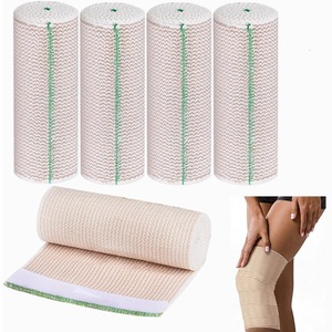 <span class=keywords><strong>Bande</strong></span> <span class=keywords><strong>de</strong></span> compression élastique <span class=keywords><strong>cohésive</strong></span> réutilisable en coton biologique orthopédique avec crochet et boucle - Product Image 6