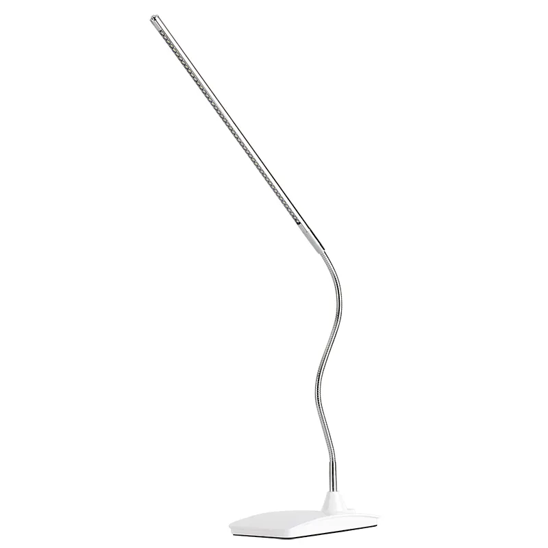 Lampe de bureau pour manucure, bras flexible, couleur argent, lumière à jour, 6000K