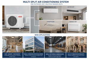 Aire Acondicionado Multi Split con Bomba de Calor R32, Tipo Ducto de Pared, para Apartamentos, Villas y Tiendas en Europa - Product Image 3
