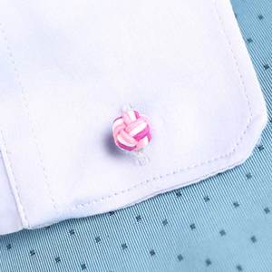 <span class=keywords><strong>Camisa</strong></span> de traje elástico de nuevo diseño con <span class=keywords><strong>gemelos</strong></span> de <span class=keywords><strong>nudo</strong></span> de seda de tres colores - Product Image 2