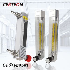 Débitmètre vertical à tube en verre avec vanne 8-12mm pour eau air <span class=keywords><strong>gaz</strong></span> rotamètre en verre - Product Image 1