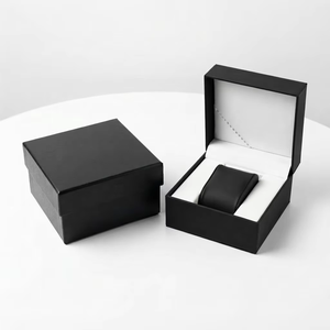 Cajas de Reloj de Cuero de Lujo, Caja de Exhibición de Reloj Negra, Caja de Almacenamiento de Reloj de Alta Calidad, Caja de Regalo - Product Image 2