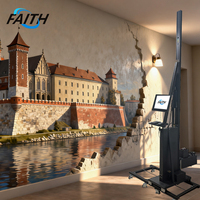 Équipement d'impression murale UV grand format Faith, imprimante à jet d'encre robotisée pour la publicité extérieure et la décoration