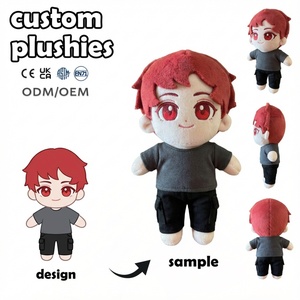 Fabricant de jouets en peluche personnalisés à faible MOQ, jouets en peluche animaux en peluche, monstre bleu personnalisé en peluche avec cornes jaunes, poupée en peluche douce personnalisée - Product Image 3