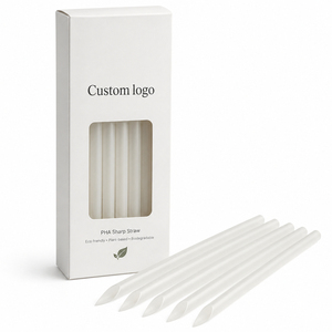 Custom Logo Disposable Tapered Tip <b>Straws</b> 100% Home Compostable Biodegradable <b>Drinking</b> PHA <b>Straw</b> <b>for</b> Bubble Tea Coffee Beverage - Product Image 1