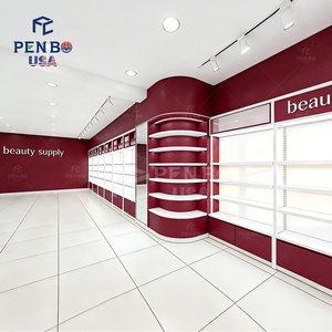 Muebles de <span class=keywords><strong>Boutique</strong></span> para Extensiones de Cabello de Salón de Belleza Personalizados Penbo, Iluminación LED, Estantes para Extensiones de Cabello, Vitrina para Exhibición de Cabello - Product Image 4