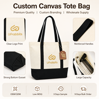 Sac fourre-tout en toile de coton de luxe imprimé haute précision, 16 oz, robuste, conforme à la norme REACH et certifié ISO9001, avec contrôle qualité déterministique