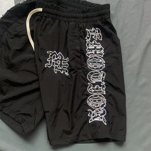 Celana pendek berlian bordir emosi campuran celana pendek merek hitam pria - Product Image 5