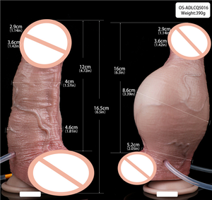 Grote Realistische Siliconen Opblaasbare <span class=keywords><strong>Dildo</strong></span> Met Zachte Textuur Voor Vrouwen-Waterdicht Masturbatie Speelgoed - Product Image 4