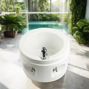 Poltrona di lusso in acrilico Pedicure con rubinetto doccia vasca da bagno per piedi per ammollo piedi Pedicure pompa a getto