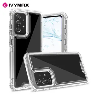 Full Body Designed Clear Triple Case Tpu Pc Phone Case Cover For Samsung A52 4G/5G Military Grade Drop Resistant
