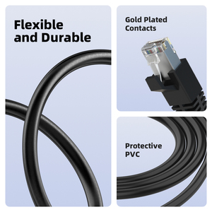 Cat6A 10GigE <span class=keywords><strong>RJ45</strong></span> avec vis à oreilles Câbles Ethernet horizontaux 10M 20M <span class=keywords><strong>25M</strong></span> 30M 50M Ethernet LAN Câble réseau Câbles de communication - Product Image 4