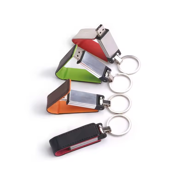 New Multicolor Logo Customizable Anti-bump USB 2.0 Flash Drive with Leather Protective case 64GB 32GB 16GB 8GB 4GB