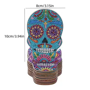 10pcs Strange Skull 5D diamond painting Coasters