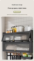 Égouttoir de cuisine sur pied, double niveau, en fil métallique, pour vaisselle, assiettes, bols, rangement pour évier, baguettes, vaisselle, moderne