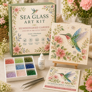 Kit Artistico in Vetro Colorato Fai-da-Te, Set di Mosaici in Vetro Marino, Decorazione da Tavolo <span class=keywords><strong>per</strong></span> Casa, <span class=keywords><strong>Arte</strong></span> e Artigianato <span class=keywords><strong>per</strong></span> Bambini e Adulti - Product Image 5