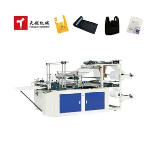 China Tianyue 130-230 Times/Min*2 Garbage Bio Degradable Plastic Bag Making Machine Fully Automatic Plastic Bag Printing Machine