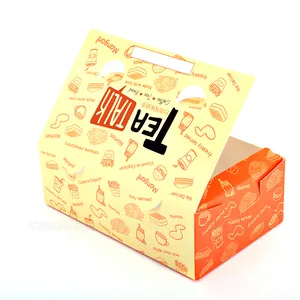 Eco Friendly Wholesale Custom Logo Fried Chicken Packaging Box Disposable Fried Chicken Packaging