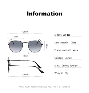 Lunettes de soleil personnalisables avec cadre en métal, logo, anti-UV, verres ovales haute définition, polarisées, lunettes de soleil de luxe - Product Image 6