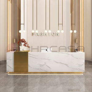 Table de réception de secrétaire à finition brillante, spécifications, bureau de réception de haute qualité, <span class=keywords><strong>comptoir</strong></span> <span class=keywords><strong>avant</strong></span> avec éclairage LED - Product Image 6