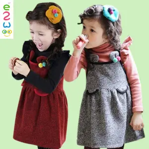 Chian Supplier Wholesale Long Sleeve 100% Cotton Knitted Spring Boutique Girls High Collar T Shirts