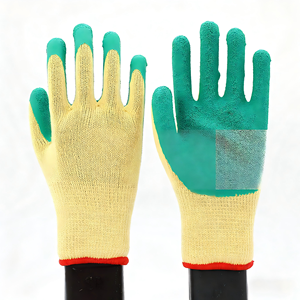 Gants de travail en coton gris tricoté 10 jauges CITICITY avec paume enduite de latex noir froissé et grip plat en latex pour la construction - Product Image 3
