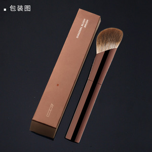 HG Animal Hair Angled <b>Blush</b> <b>Brush</b> 24mm Aluminum Handle Natural Hair Makeup <b>Brush</b> for Blusher - Product Image 4