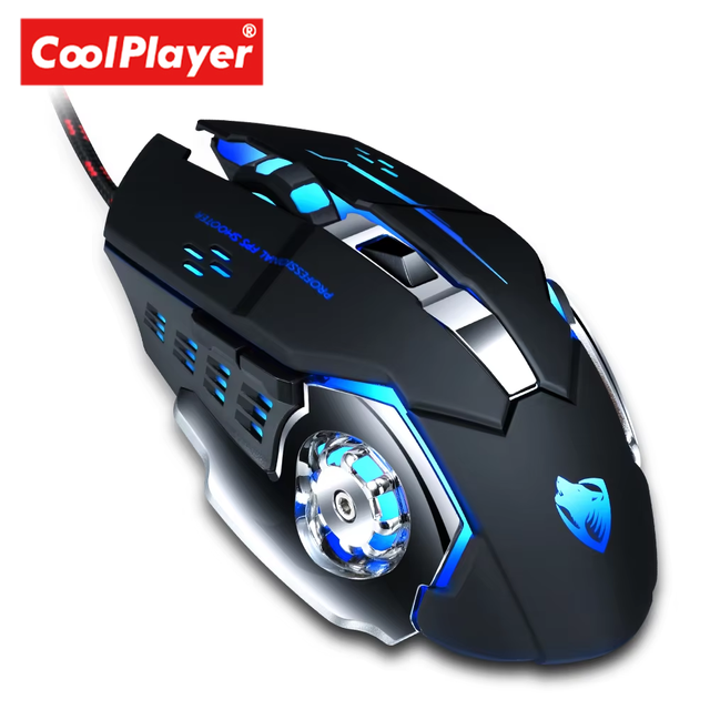 RGB Backlit Gaming Mouse Ergonomic2400DPI Vertical Gamer for PC Right Hand Orientation USB Connection