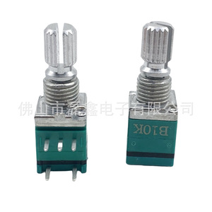 Potentiomètre rotatif Leixin RV097 B10K avec bouton poussoir horizontal et interrupteur - Product Image 4