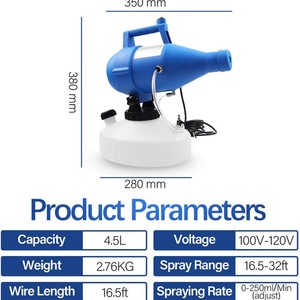Pulverizador Eléctrico ULV de 4.5L, Máquina de Nebulización Portátil, Máquina de Desinfección para Hospitales, Hogar y Granja - Product Image 3
